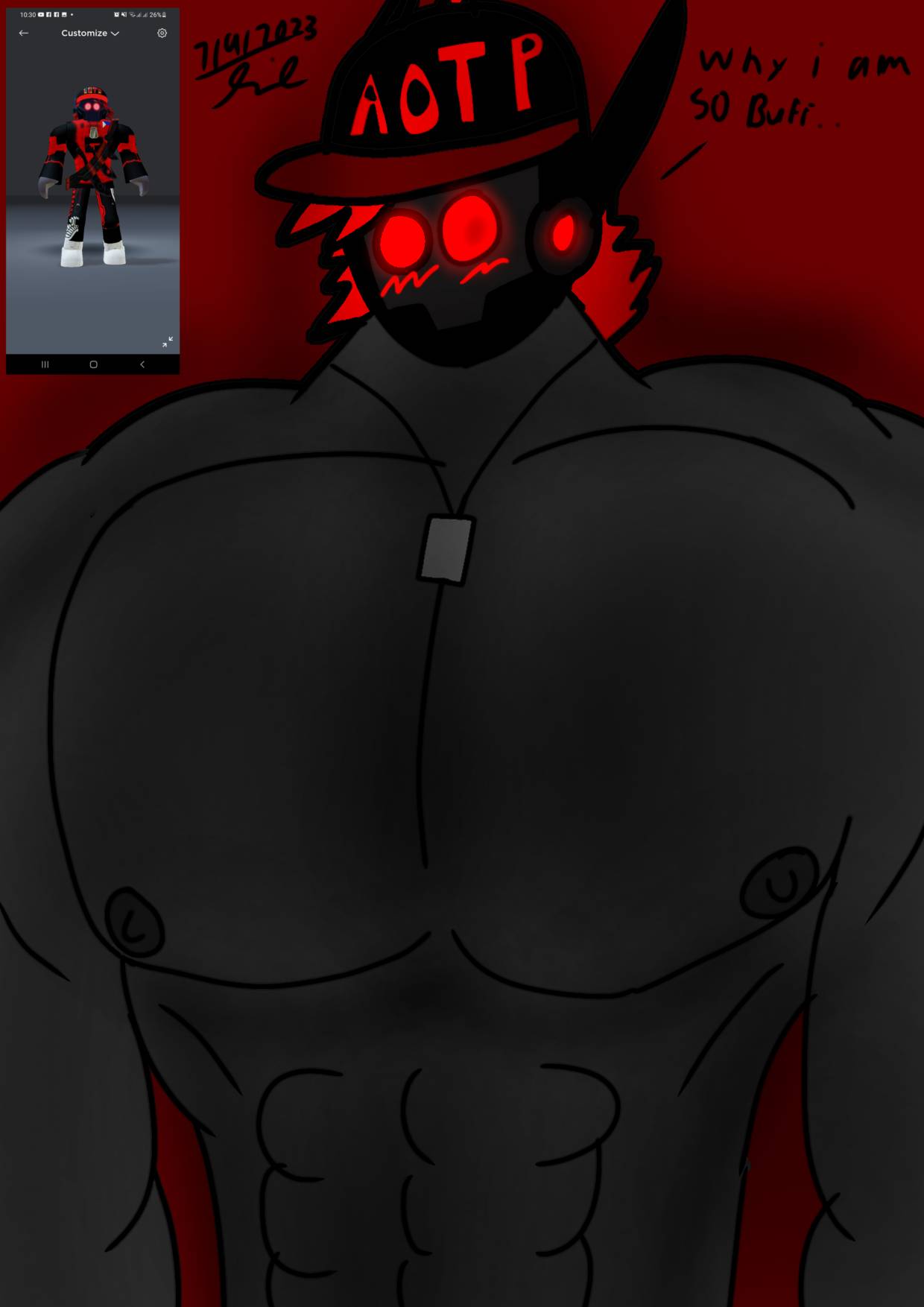 My roblox avatar getting buff man by Genesissalfana on DeviantArt