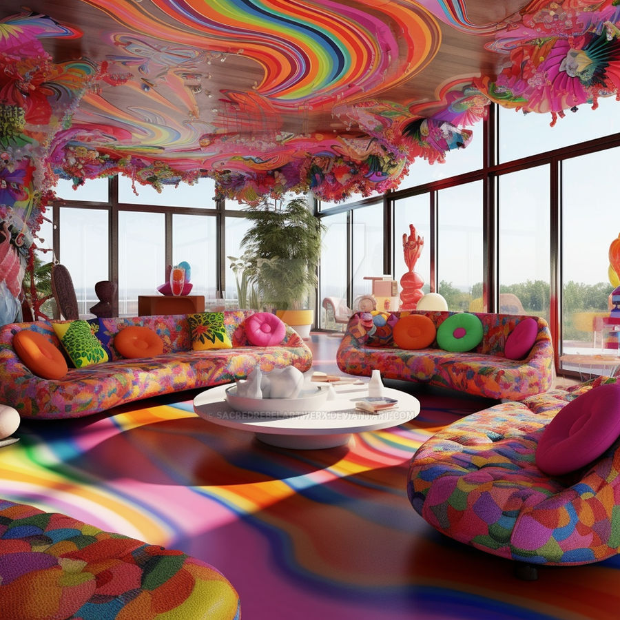 Psychedelic Living Room by sacredrebelartwerx on DeviantArt