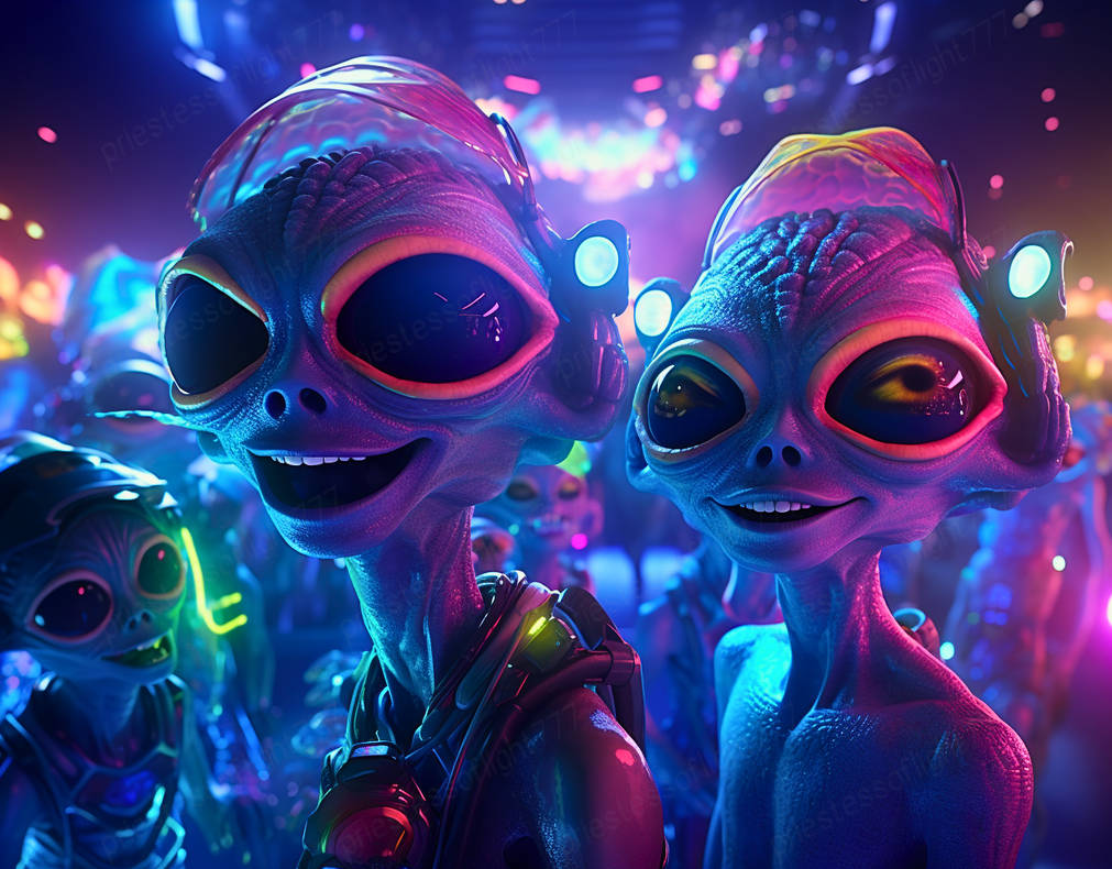 Alien Rave Bros by sacredrebelartwerx on DeviantArt