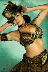 Steampunk Belt, bra and Hat