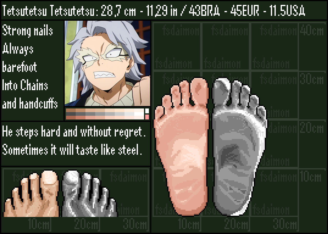 MHA Feet Chart Tetsu 4x By Fsdim On DeviantArt mha-feet-chart-tetsu-4x-by-fsdim-on-deviantart