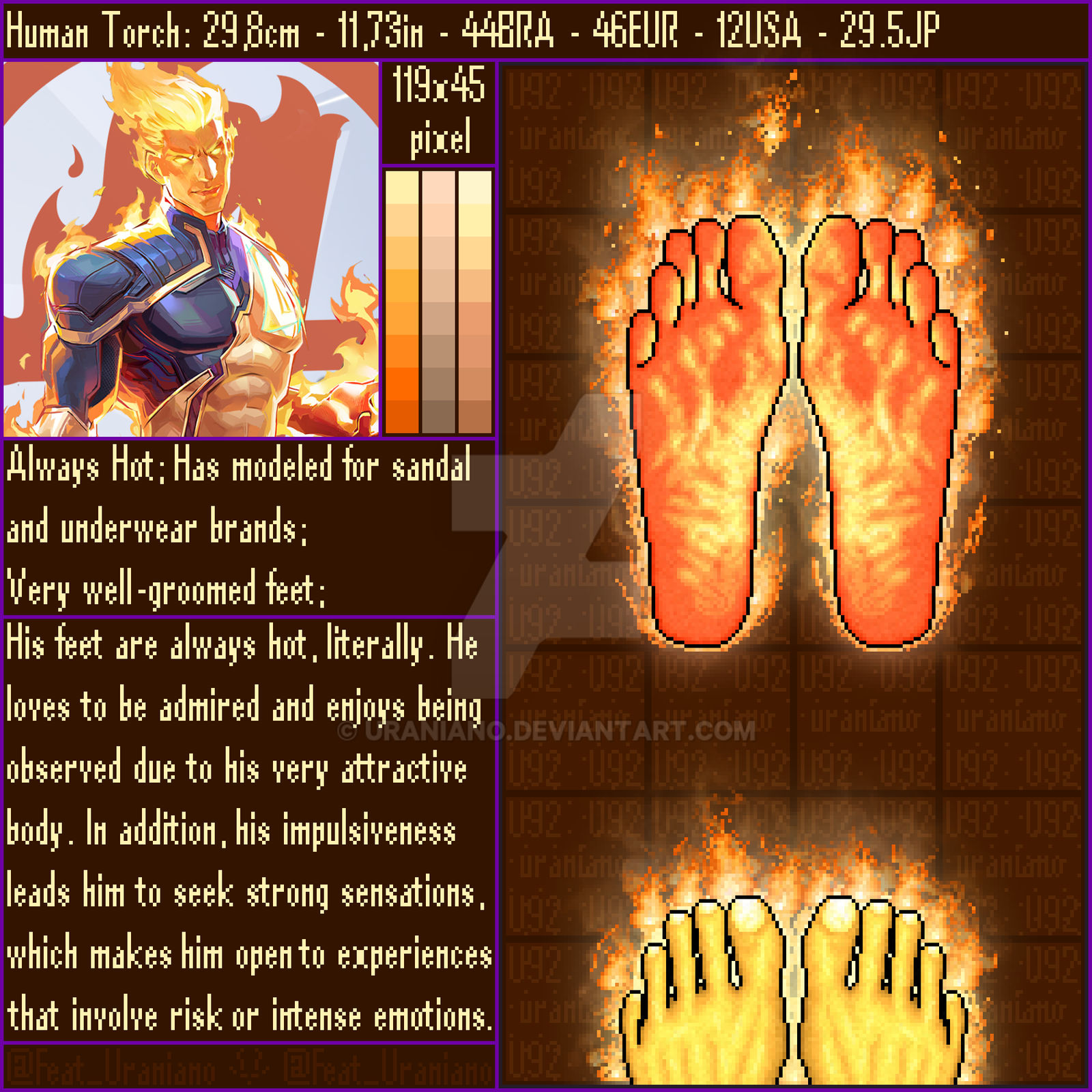 Marvel Rivals Ffet Marvel Rivals Feet Chart: Human Torch by Uraniano on DeviantArt