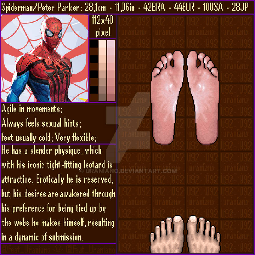 Marvel Rivals Ffet Marvel Rivals Feet Chart: Spiderman by Uraniano on DeviantArt