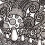 Mushroom Coloring Book Page