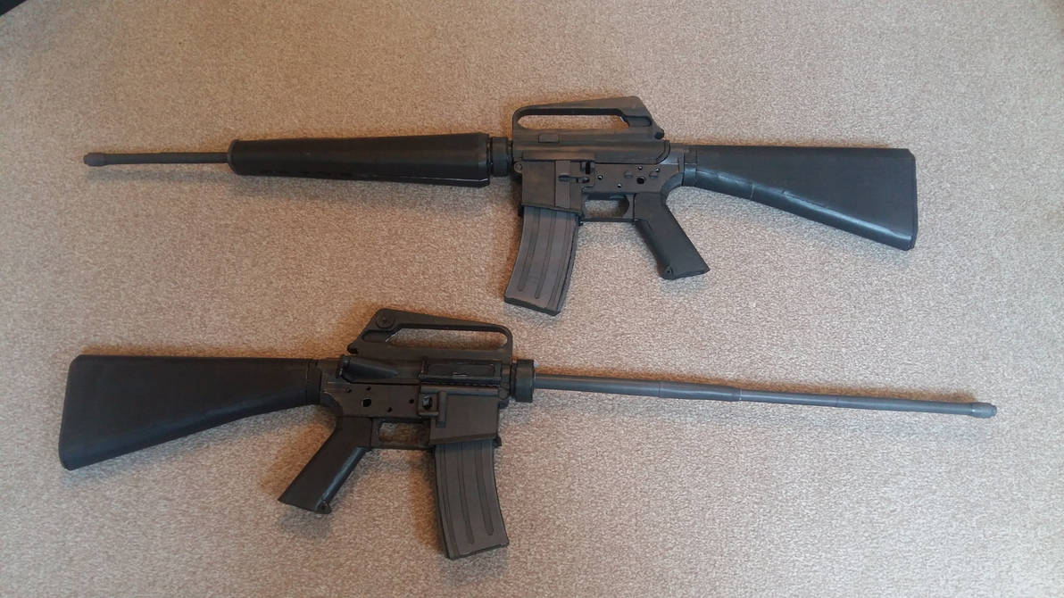 Hoborginc papercraft M16A1 WIP x2 by IanRam on DeviantArt