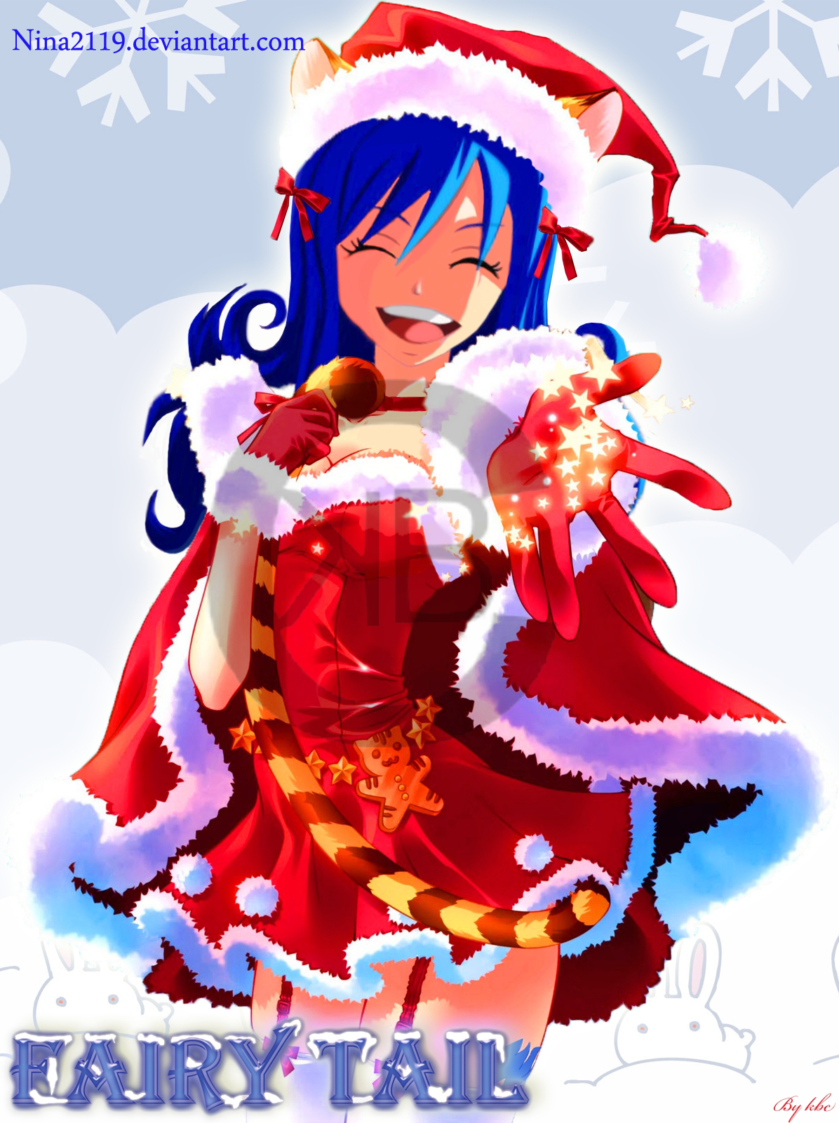 Juvia Christmas (Fond simple)