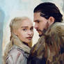 Daenerys and Jon Snow - Painting