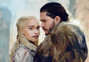 Daenerys and Jon Snow - Painting