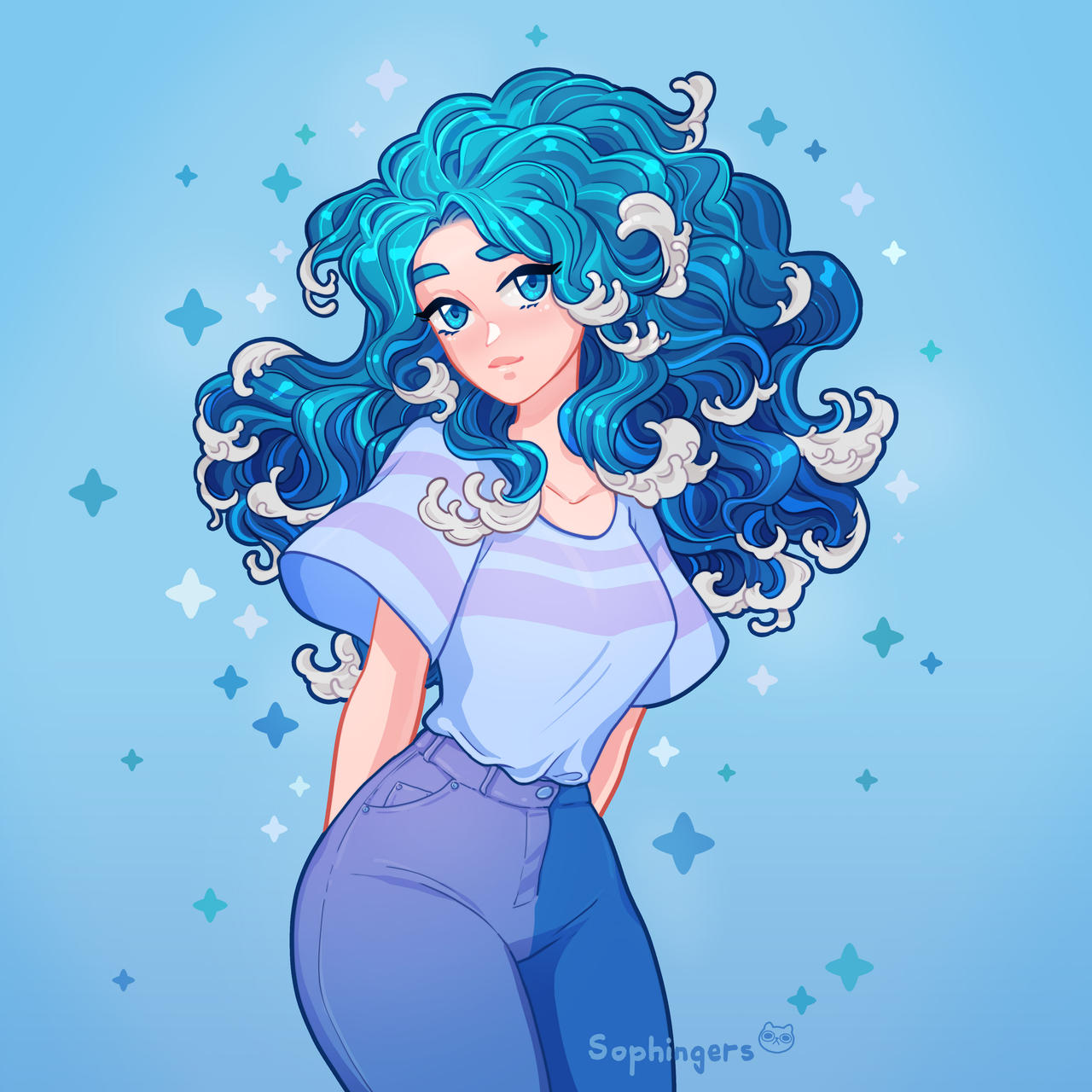 Water Hair by Sophingers on DeviantArt