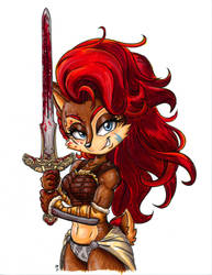 Commish Color: MetalPandora Barbarian Sally