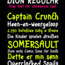 Dion free font