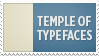 Temple of Typefaces stamp blue by MartinSilvertant