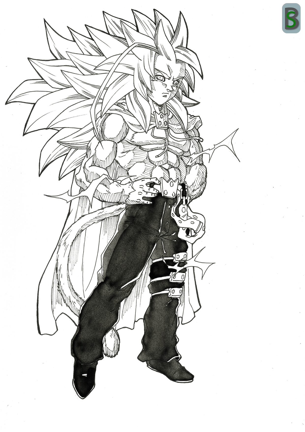 Ssj5 Drawing King ssj5 by Blood-Splach on DeviantArt