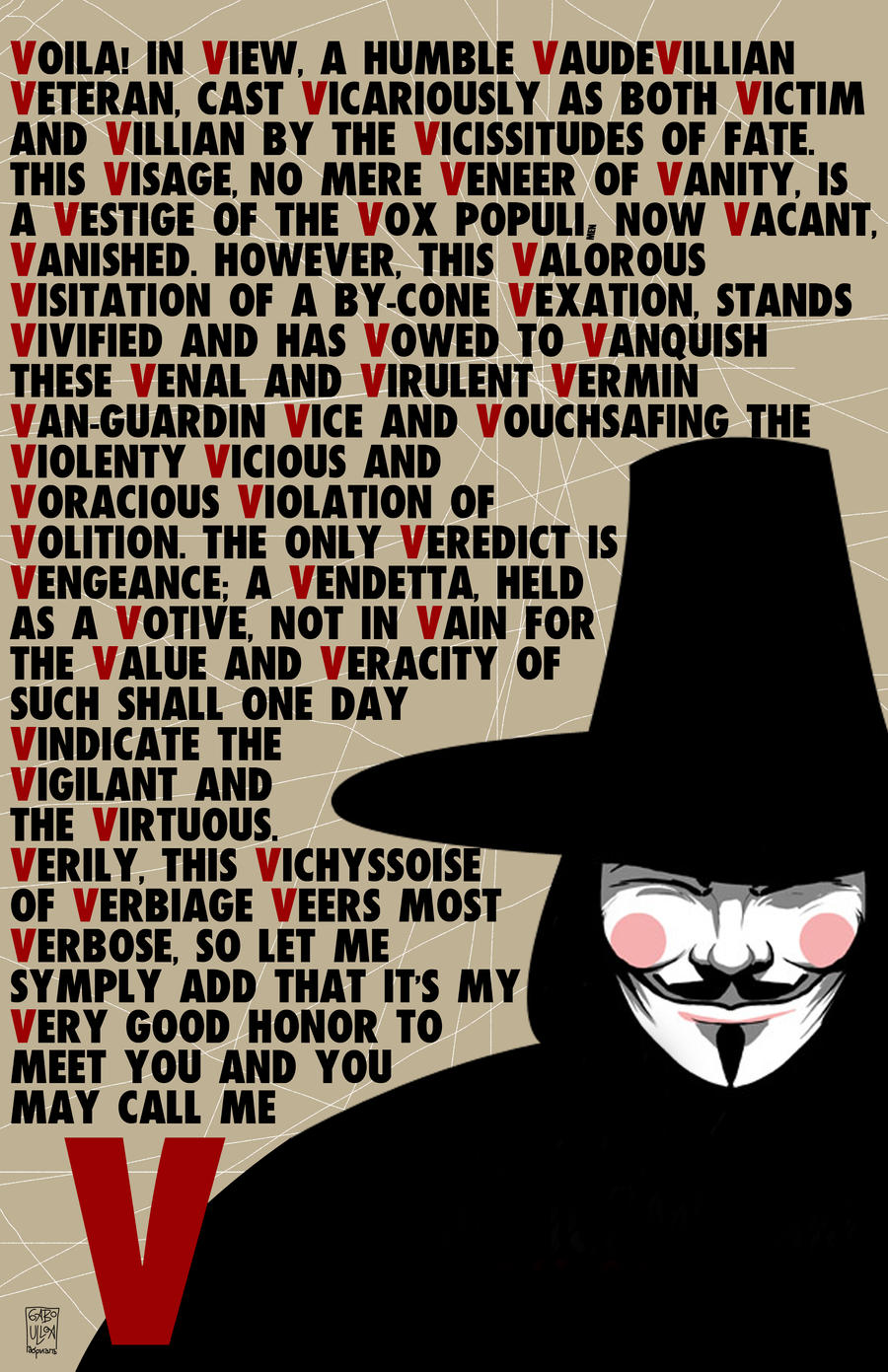 V for Vendetta speech by UnholyGrave on DeviantArt