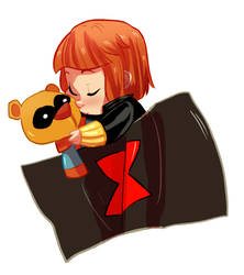 baby natasha plus bucky bear