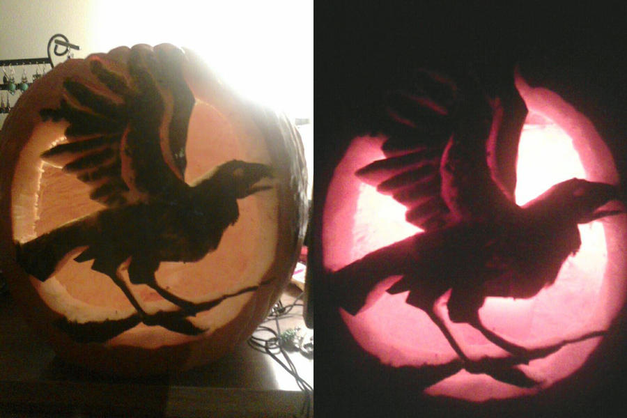 Raven Silhouette Pumpkin