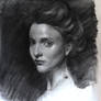 Portrait practice in charcoal