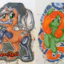 Hoofless and Mosspony badges