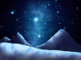 Winter Wonderland Under the Starry Sky