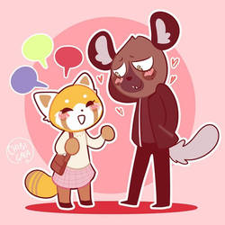 Retsuko x Haida (by @Chibigaia)