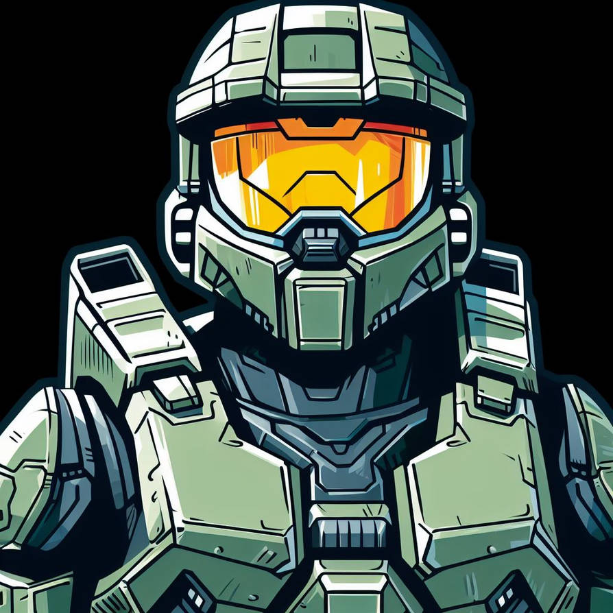 Cartoon style Master Chief from Halo by foulmonkey on DeviantArt