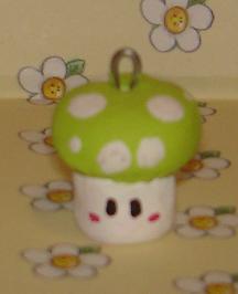 mushroom clay charm