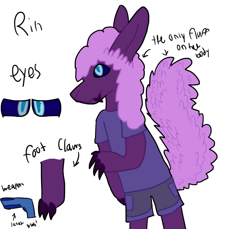 Raspberry Fox Rin Rin redesign by RainbowPrismDragon on DeviantArt