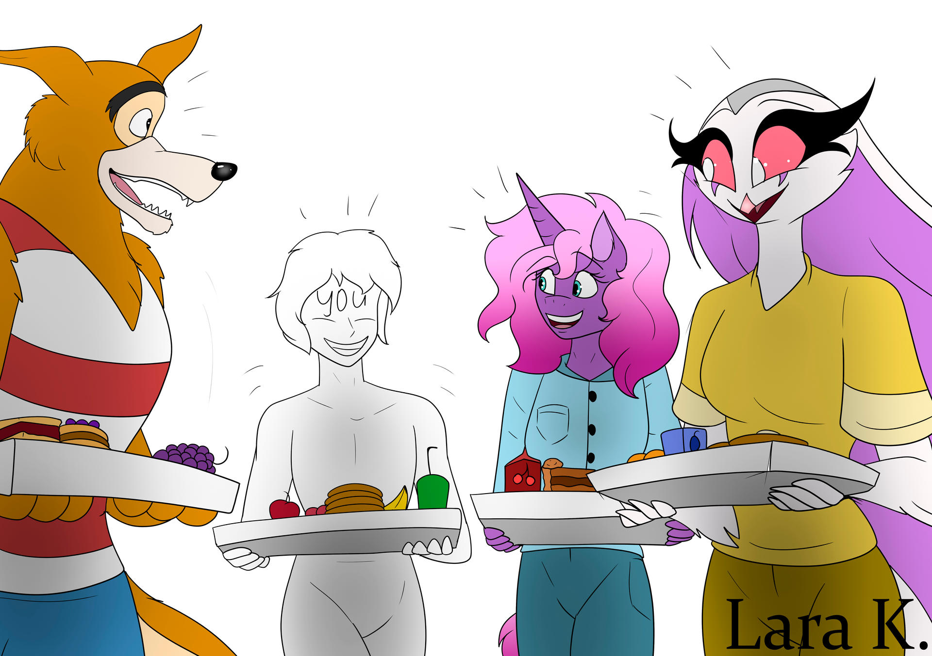 AU Crossover Lunch With Friends By Lara Kein On DeviantArt au-crossover-lunch-with-friends-by-lara-kein-on-deviantart