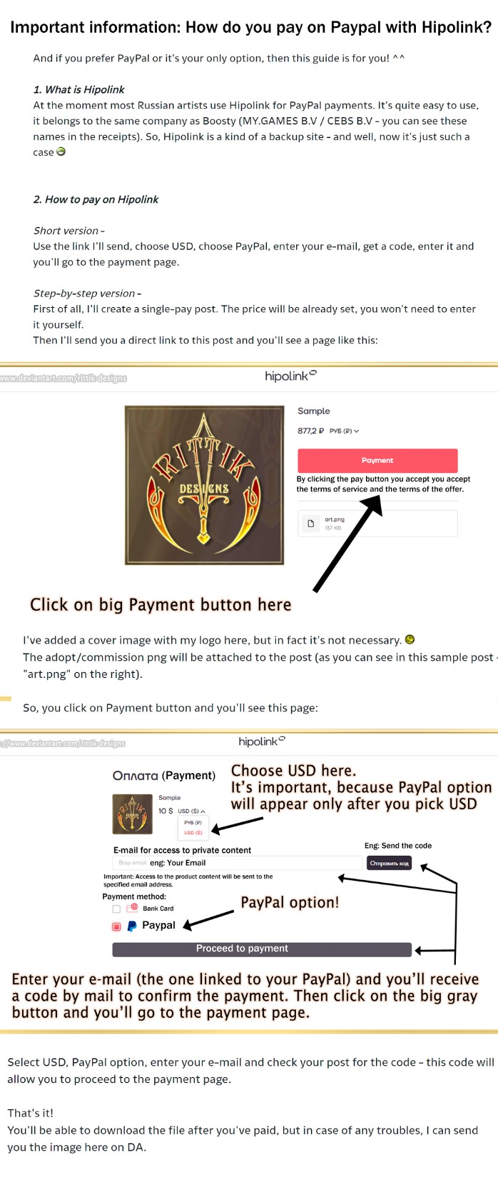 HOW DO you PAY VIA PayPal VIA HIPOLINK?