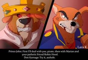 AU Disney: Prince John vs Don Karnage.
