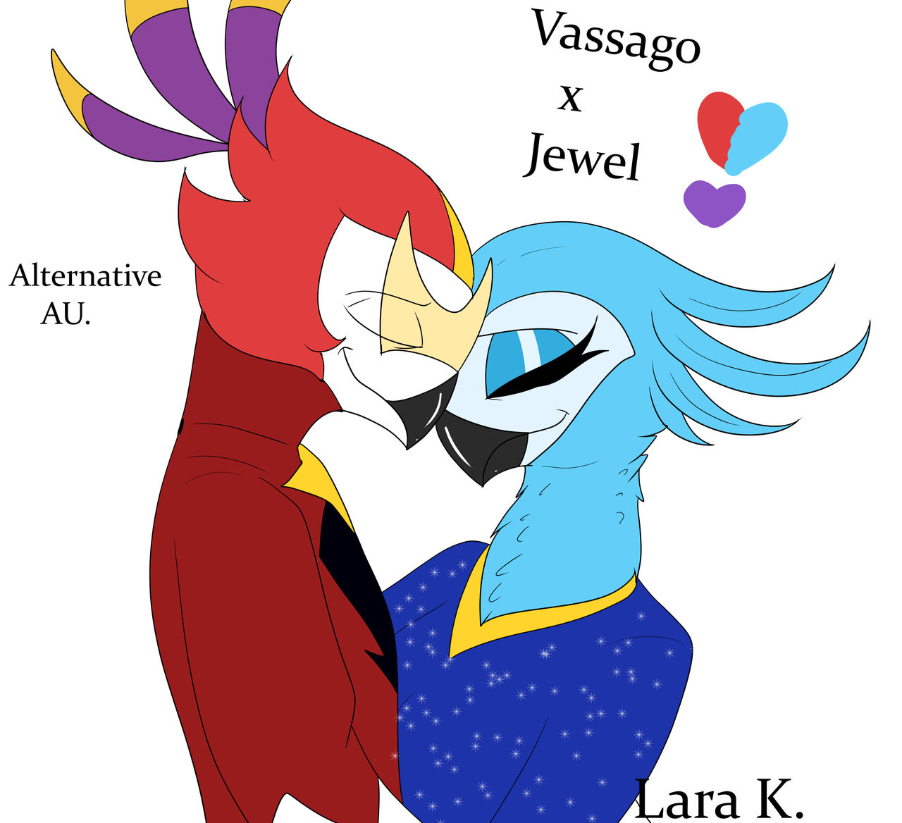 AU Helluva Boss+Rio: A-Vassago x Jewel. Vassewel. by Lara-Kein on ...