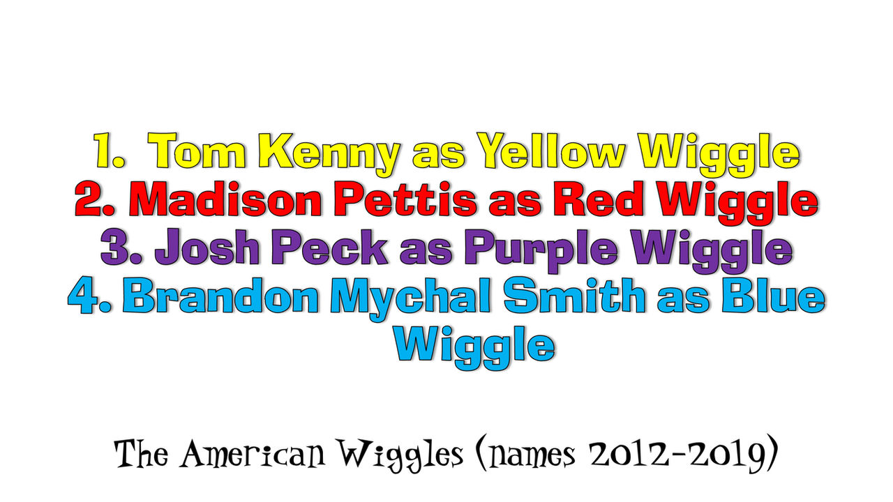 Names 2012 The American Wiggles (names 2012-2019) by AshleyRichardson1973 on ...