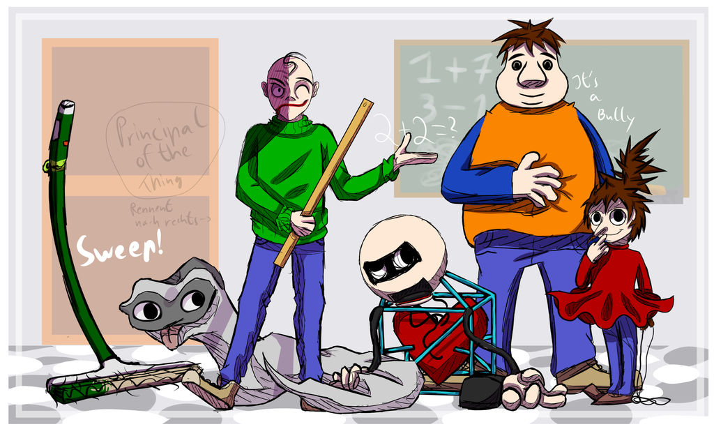 Baldis basics sketch (wip) by Infanio on DeviantArt