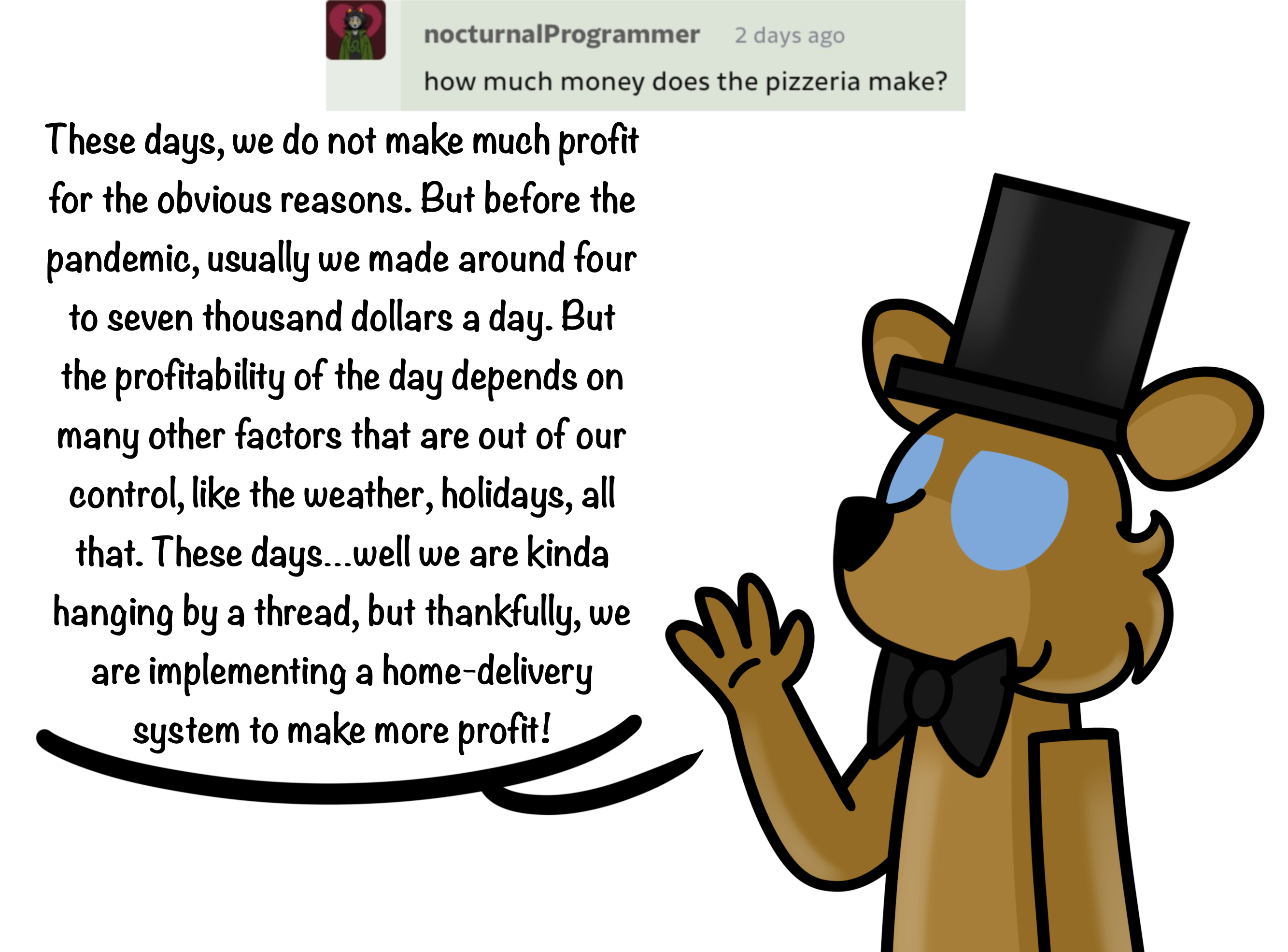 FNAF - Freddy Fazbear's Pizzeria in my AU! by FNAFCREW-QA on DeviantArt