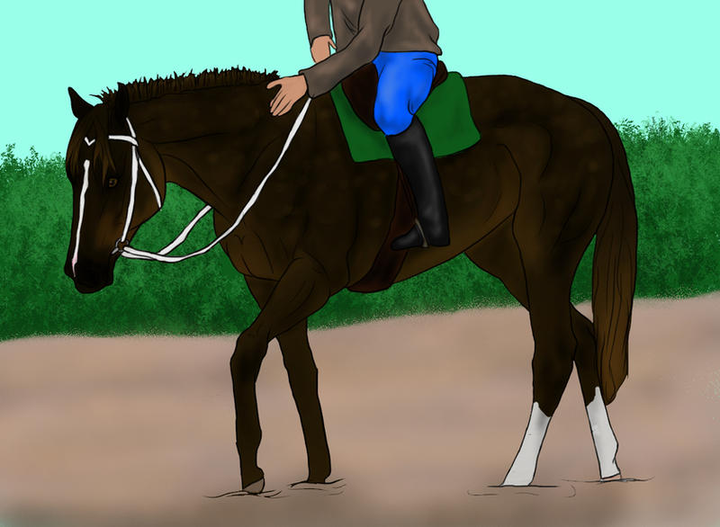 Having his first ride