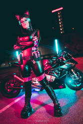 Cyberpunk Catwoman Cosplay by OhMySophii