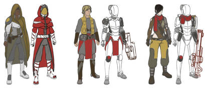 3/4 Comic Characters Outfit Concepting