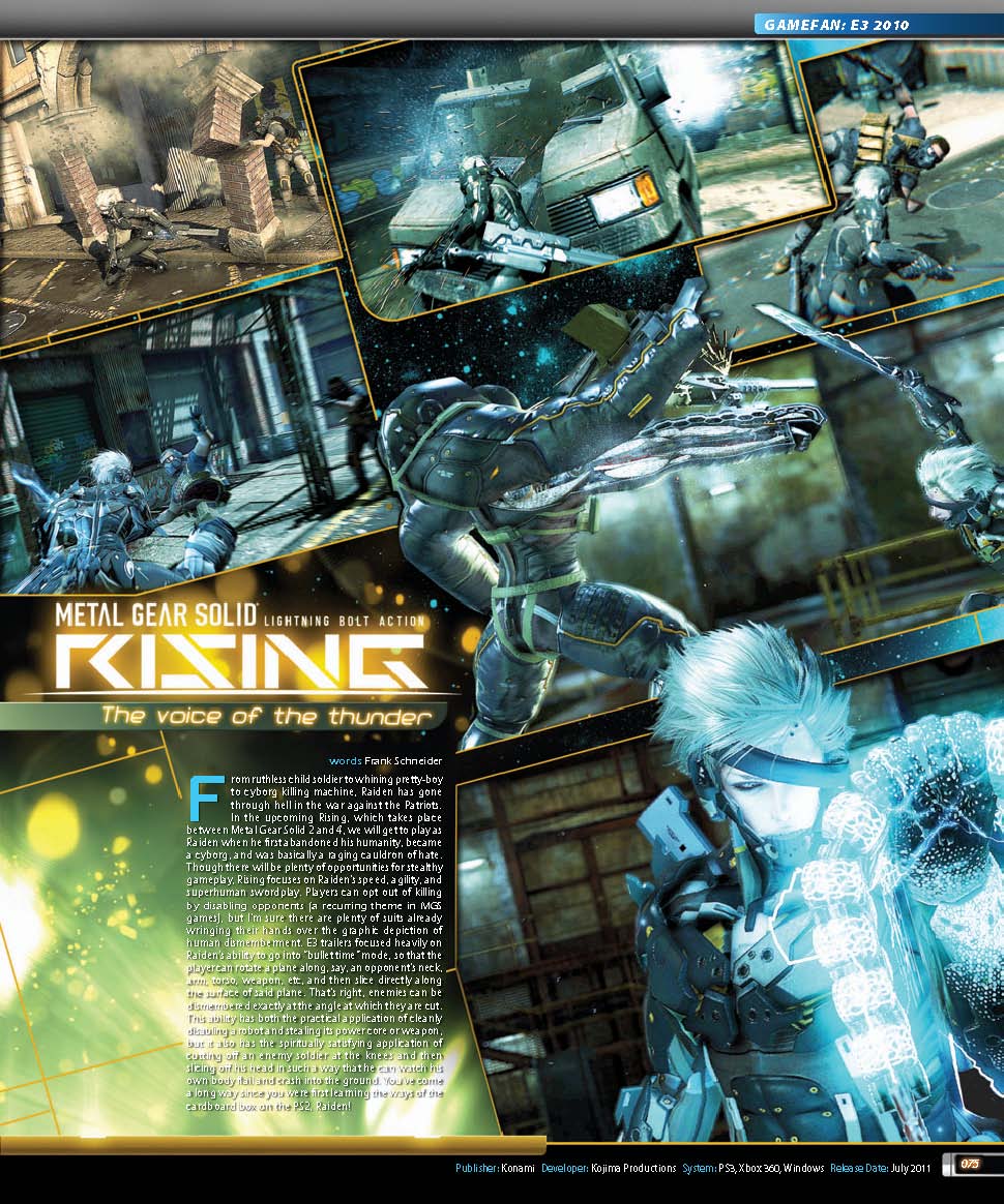 MGS Rising - GameFan Issue 03 by RobDuenas on DeviantArt