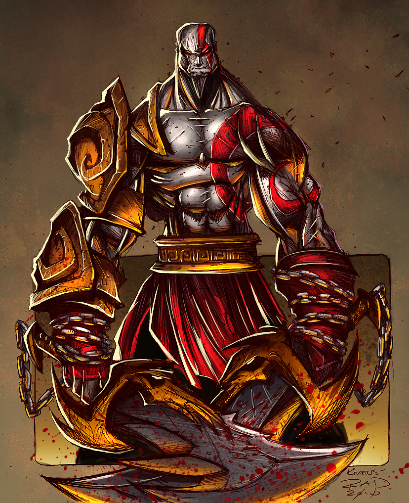 Kratos Sketch - Colored
