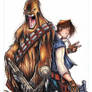 STAR WARS HAN AND CHEWIE  WIP 03