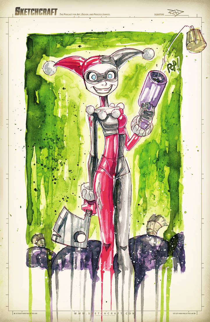 Harley Quinn Saucy Sketch by RobDuenas