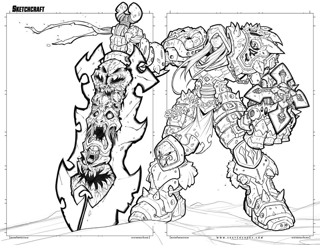 Darksiders War Lineart by RobDuenas