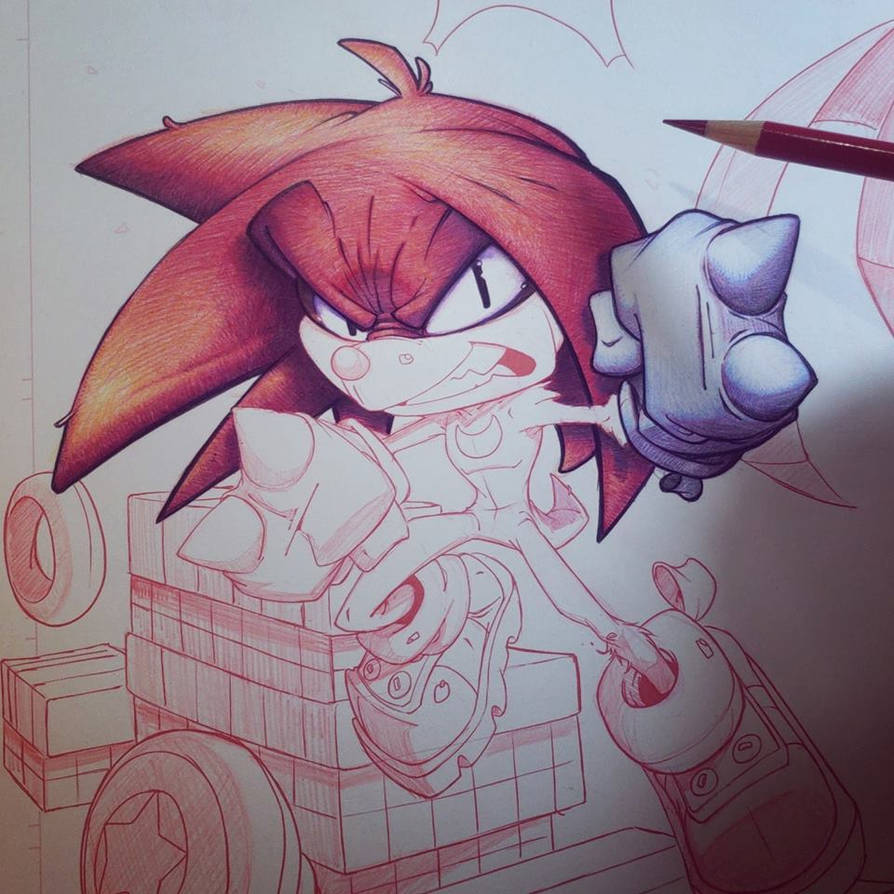 Knuckles Commish WIP 02 by RobDuenas