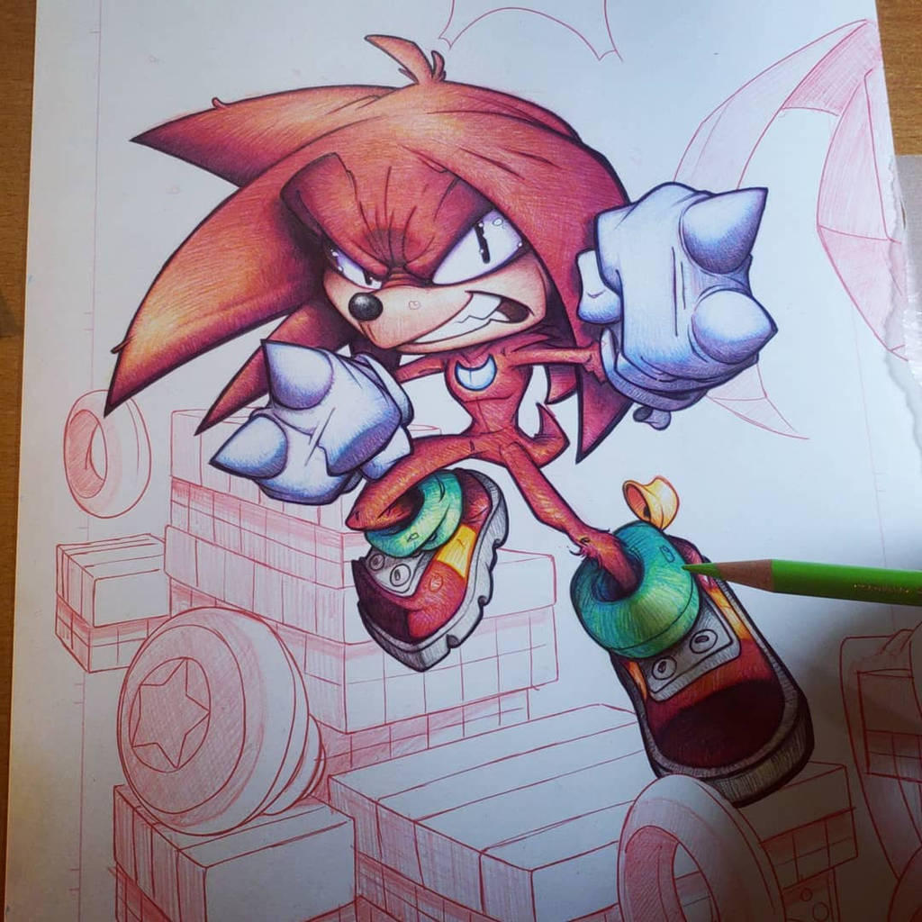 Knuckles Commish WIP 03 by RobDuenas