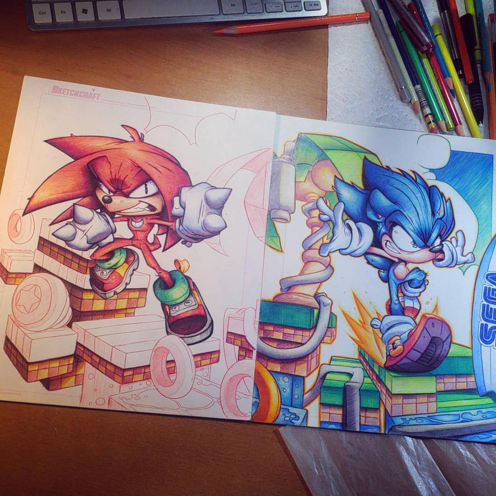 Knuckles Commish WIP 04 by RobDuenas