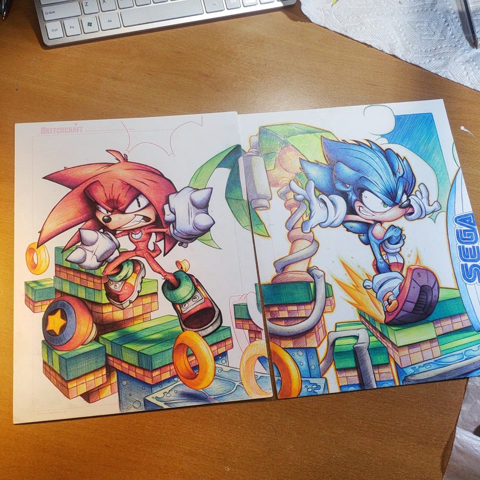 Knuckles Commish WIP 05 by RobDuenas