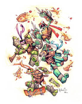 TMNT Scribbly Commish