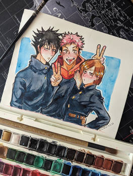 Jujutsu Kaisen Watercolor Fanart