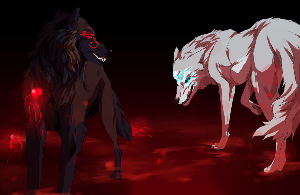 Hati And Skoll by cy-krio