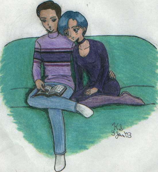 Taiki and Ami Reading